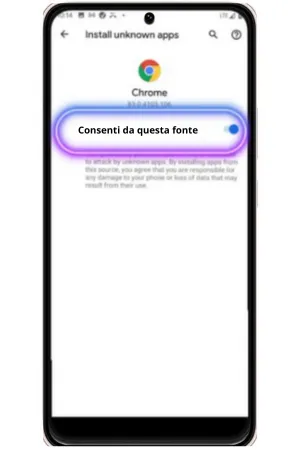 Consenti da questa fonte
