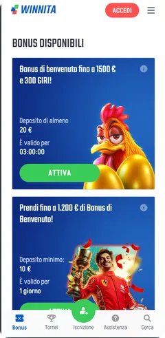 bonus nell'app