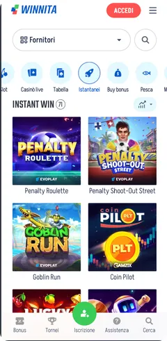 giochi istantanei